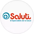 Logo redondeado de Saluti, marca enfocada en bienestar, salud y calidad de vida.