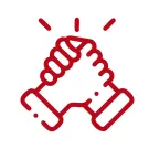 Ícono de compromiso y alianza profesional en servicios médicos