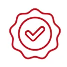 Ícono de garantía y calidad certificada en equipos médicos