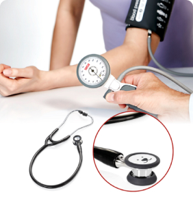 Dispositivos médicos Seca para la medición de presión arterial y auscultación.