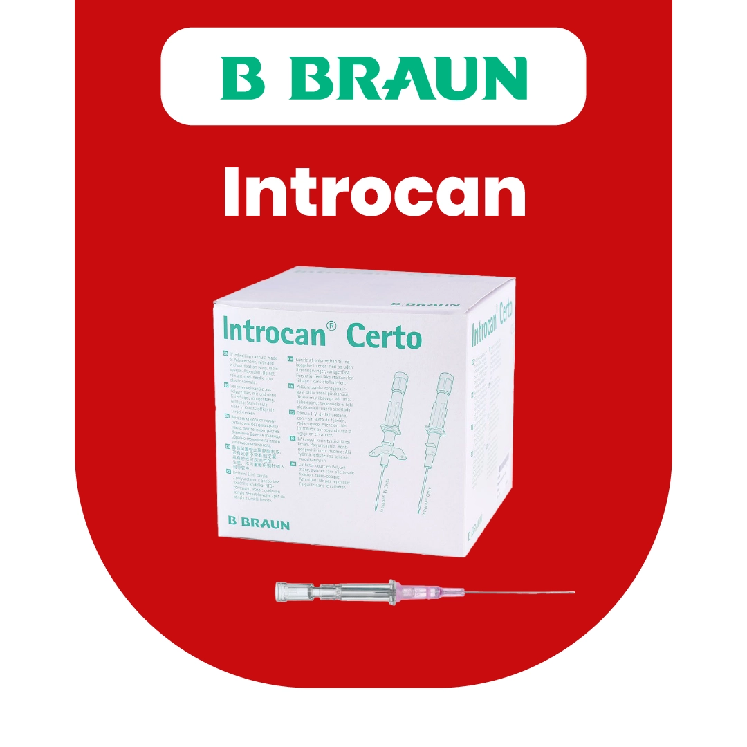 Catéter intravenoso Introcan Certo de B. Braun para canalización segura y eficiente en procedimientos clínicos