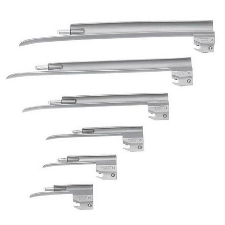 Hoja recta laringoscopio Miller luz halógena Welch Allyn en acero inoxidable, tamaños 00 (68045), 0 (68040), 1 (68041), 2 (68042), 3 (68043) y 4 (68044)