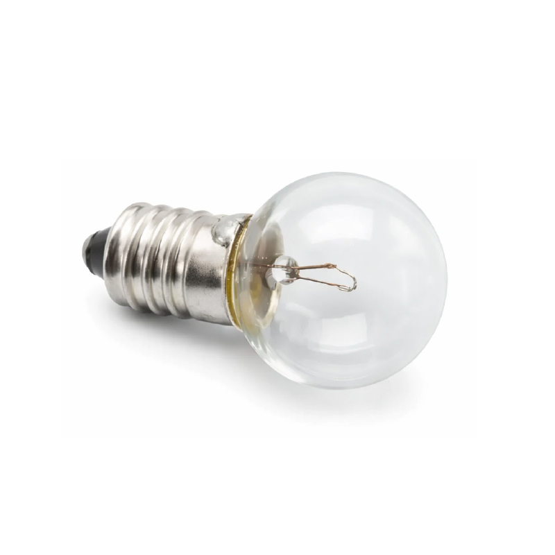 Detalle bombillo halógeno Welch Allyn 02500 base y acabados del componente