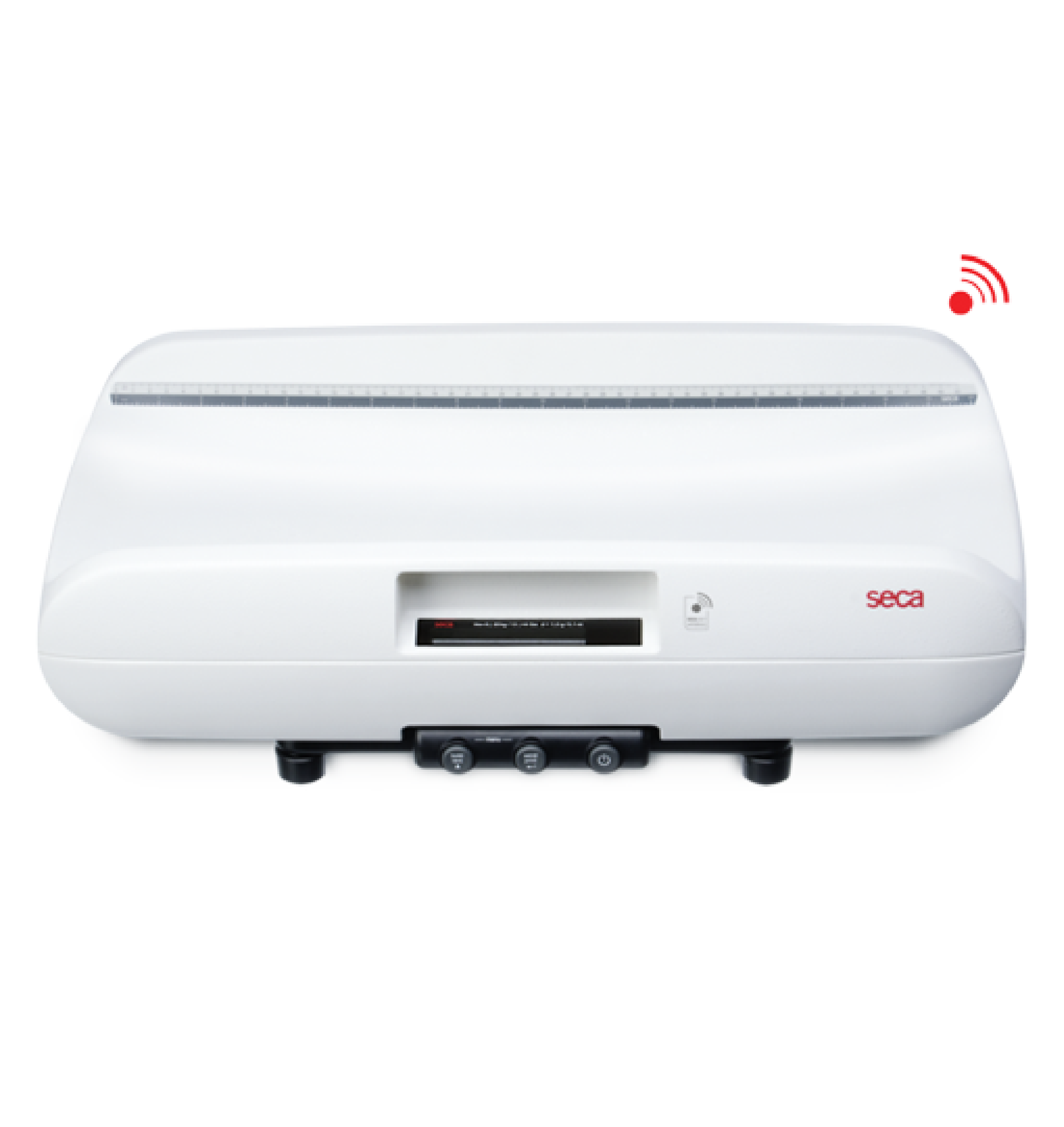 Pesa digital SECA para bebés con pantalla de fácil lectura y bandeja ergonómica