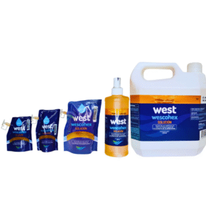 Solución Antiséptica Wescohex con clorhexidina 2,3% para desinfección tópica