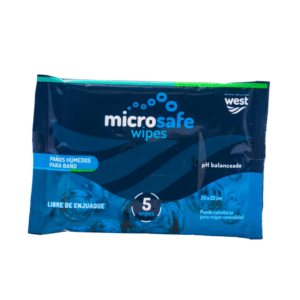 Microsafe Wipes toallitas de higiene corporal sin enjuague.