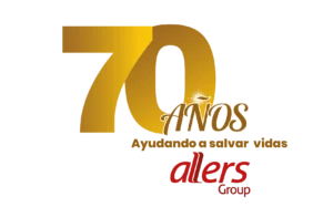 Imagen del logo conmemorativo por los 70 años de Allers Group, creado para resaltar la trayectoria, el servicio y el crecimiento de la compañía desde 1955.
