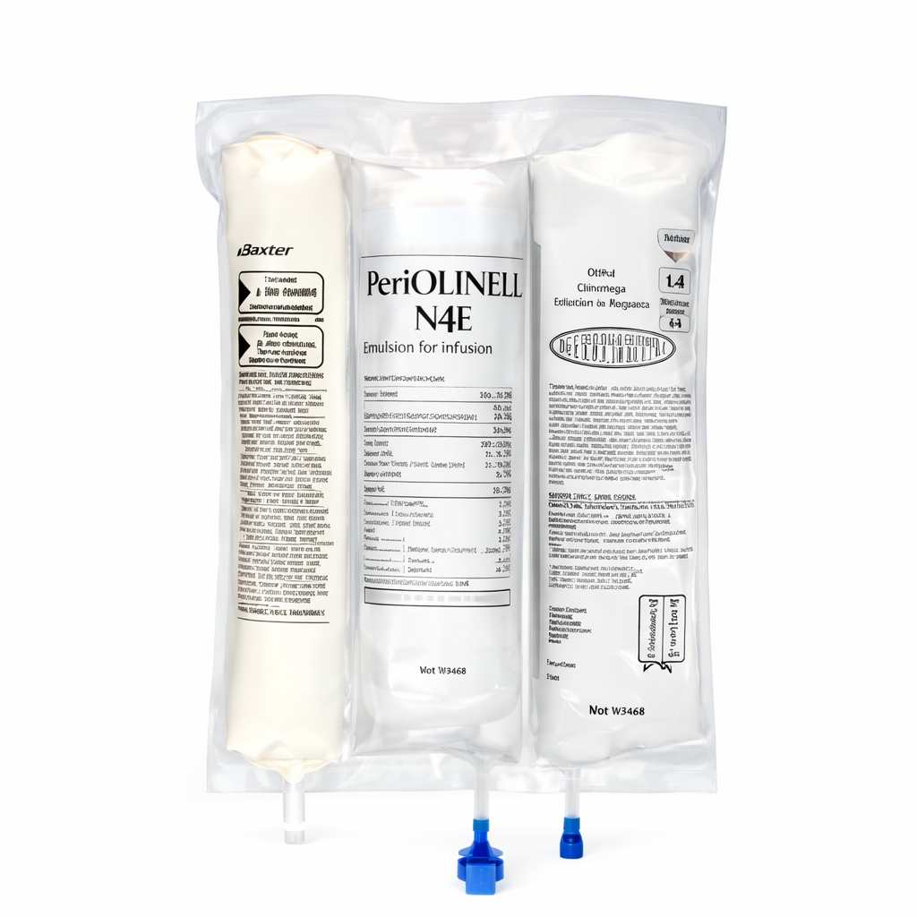 Bolsa de nutricion parenteral Periolimel N4E Baxter 1.5 L de tres compartimientos