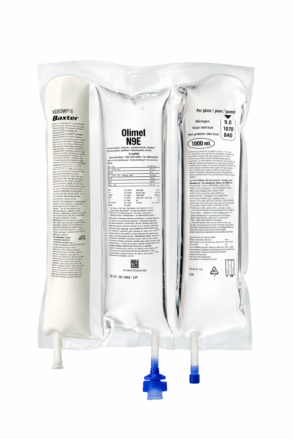 Bolsa de nutricion parenteral Olimel N9E Baxter 1.5 L para via central