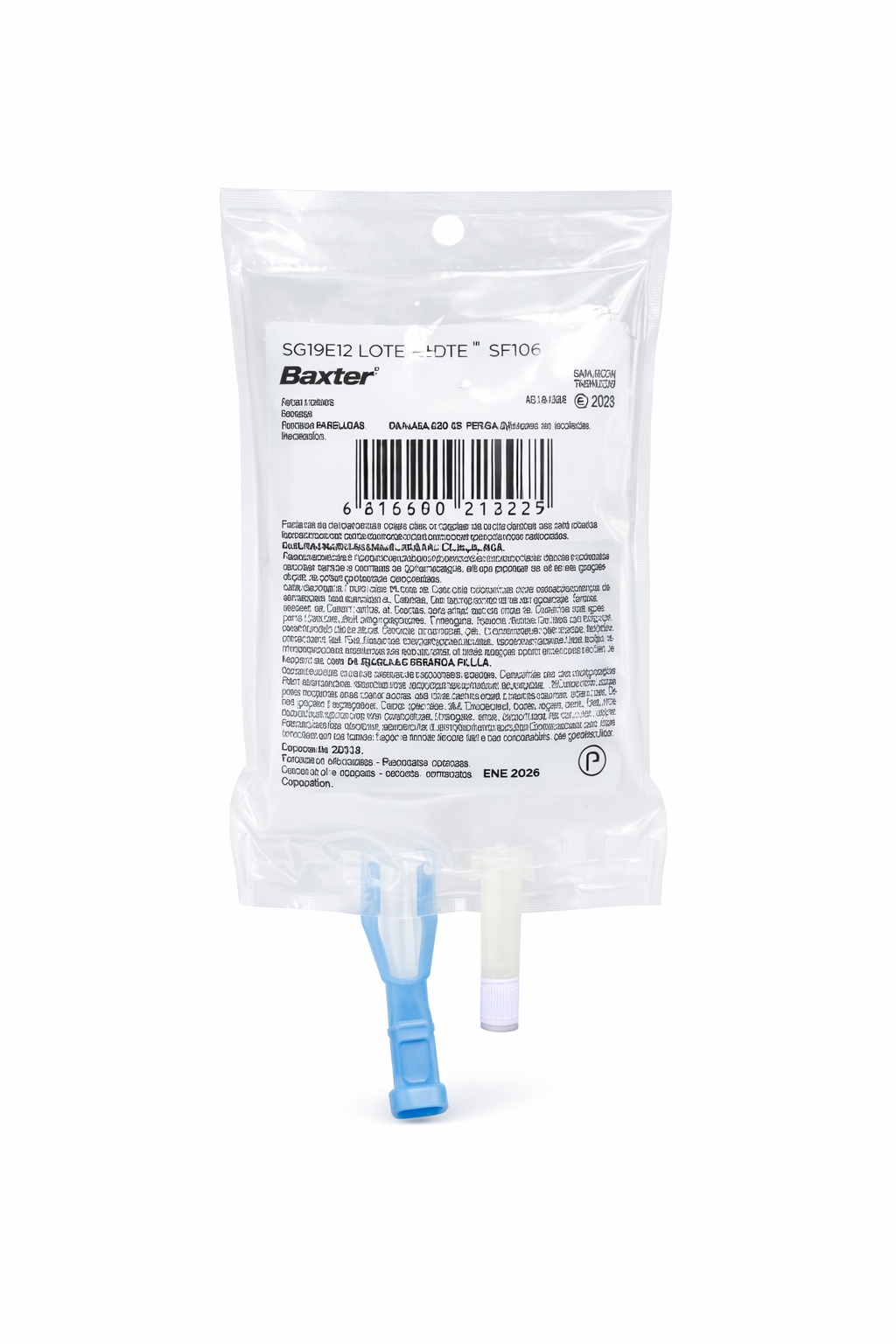 Bolsa de solucion salina 0.9% Baxter ARB1300 de 25 ml en caja por 140 unidades