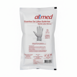 Guantes quirúrgicos de látex con talco talla 7.5 Allmed par estéril