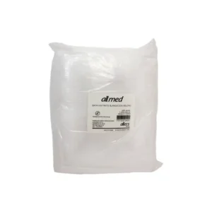 Bata desechable laboratorio velcro blanca Allmed, paquete x10, protección para bioseguridad