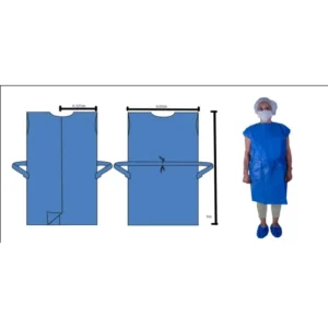 Bata paciente desechable manga japonesa Allmed no estéril para uso clínico