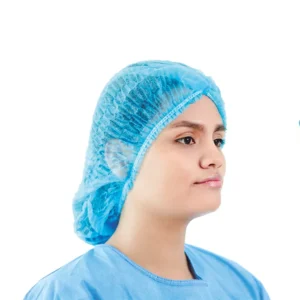 Gorro desechable tipo oruga no estéril Allmed Paq 50 en polipropileno azul