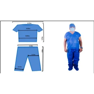 Pijama quirúrgica desechable azul Allmed no estéril de uso único para clínicas e IPS