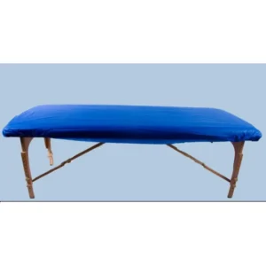 Sábana desechable para camilla Allmed azul resortada paquete x10 para uso clínico