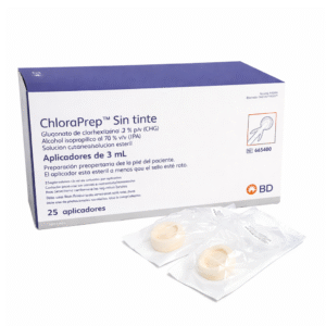 Aplicador chloraprep 3 ml bd con clorhexidina 2% y alcohol 70%