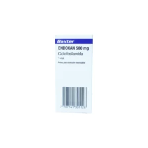 Vial de ciclofosfamida Endoxan 500 mg Baxter en polvo esteril para infusion