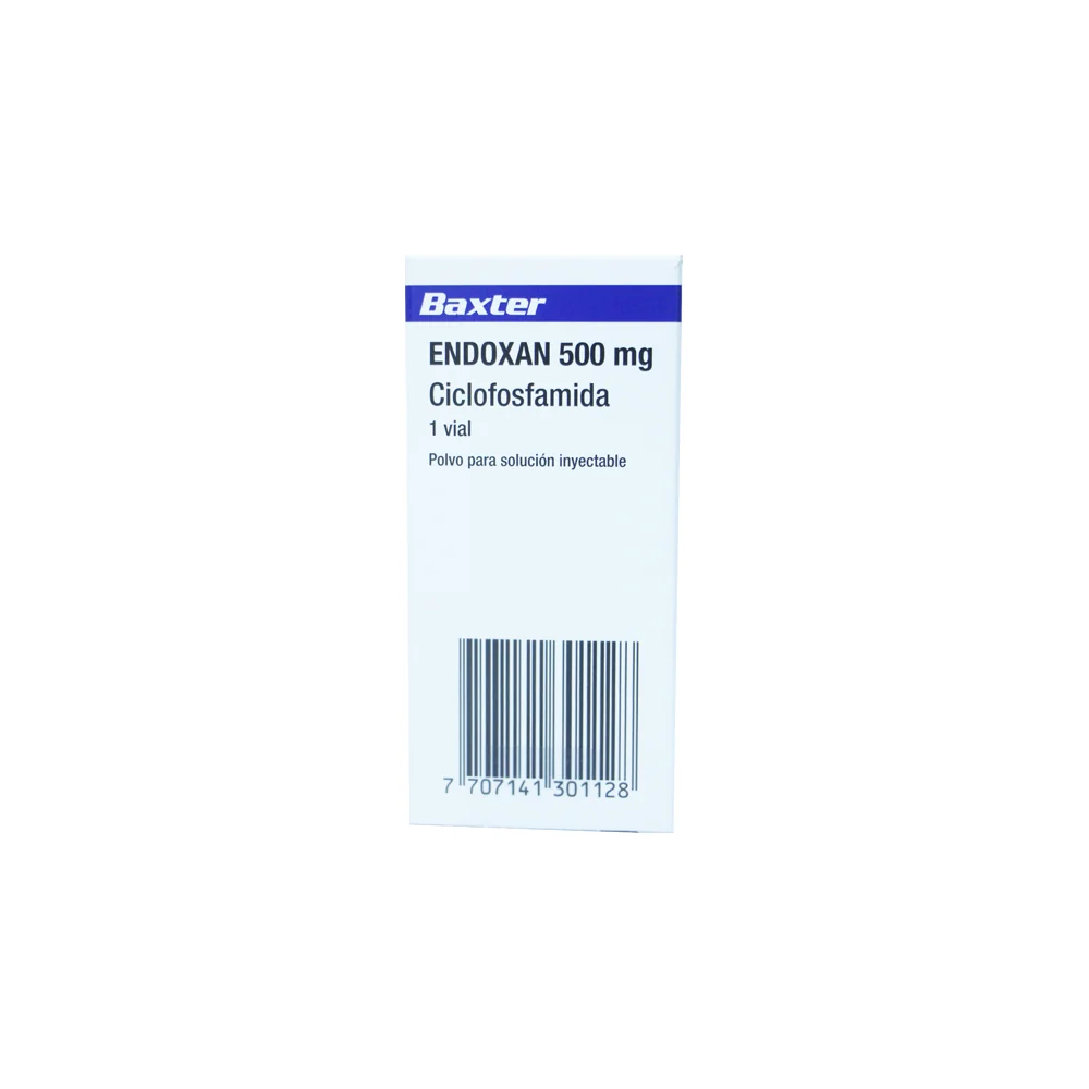Vial de ciclofosfamida Endoxan 500 mg Baxter en polvo esteril para infusion