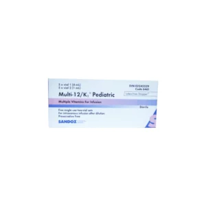 Multivitaminico pediatrico Multi-12 K1 Baxter caja con 10 viales para infusion intravenosa