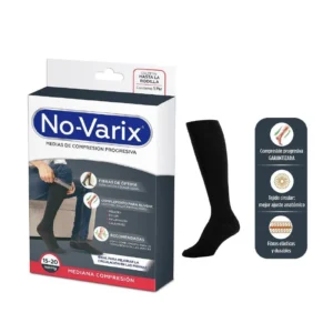 Calcetín No-Varix Medi AJ color negro talla Large de compresión media para uso diario