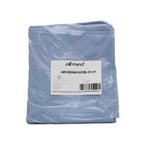Campo desechable no estéril 1x1 m SMS Allmed para cubrir y proteger superficies en áreas clínicas