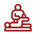 Fisioterapeuta con tecnología seca para recuperación muscular