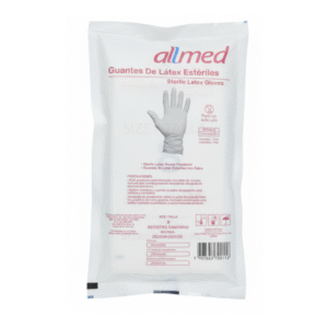 Guantes quirúrgicos de látex con talco talla 8 Allmed par estéril para cirugía