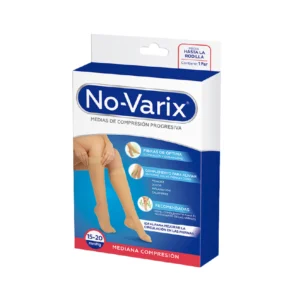 Media No-Varix Medi a la rodilla color visone talla Medium de compresión para uso diario