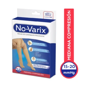 Media No-Varix firme Ajust a la rodilla color visone de compresión para uso diario