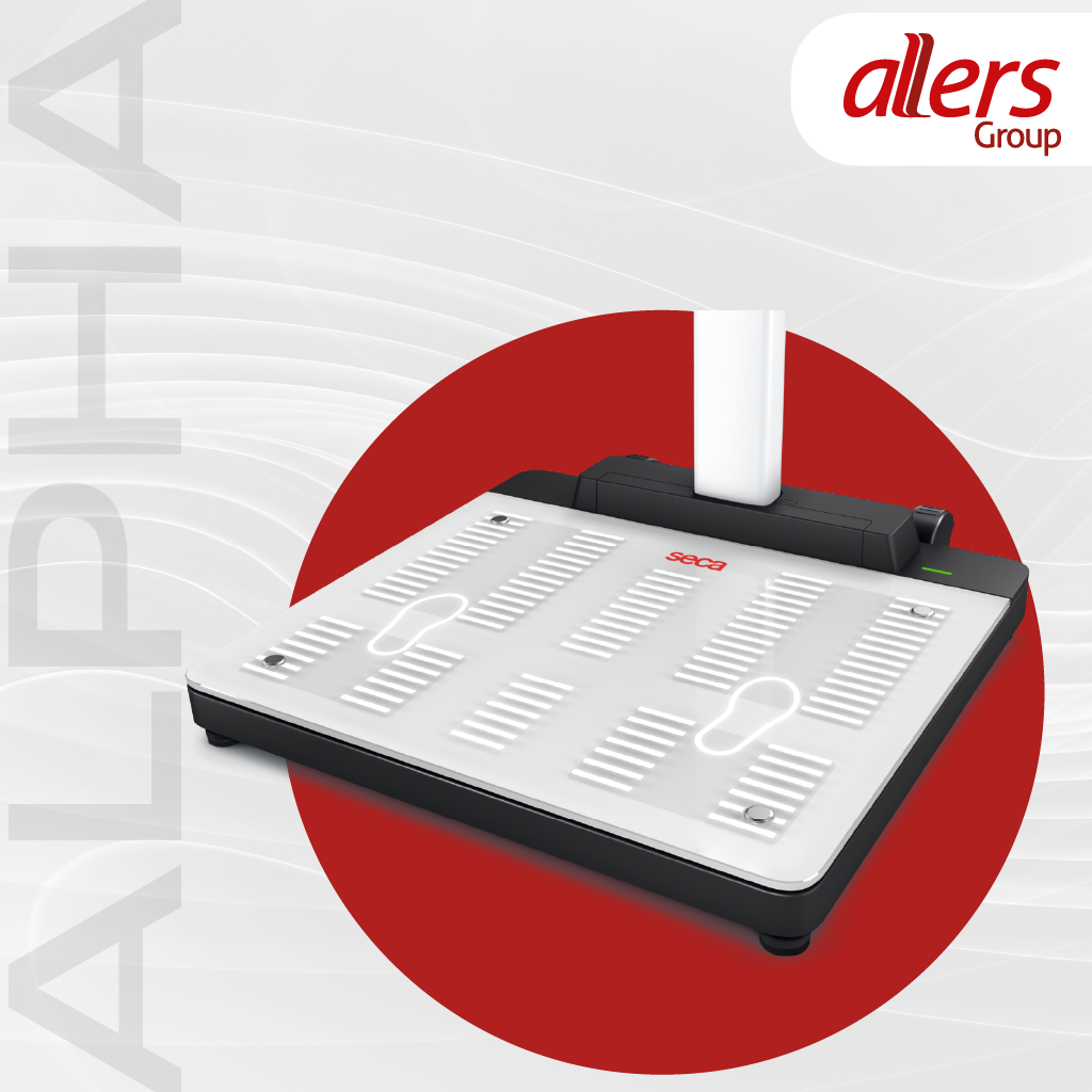 Plataforma de vidrio del SECA mBCA Alpha 545 en Allers