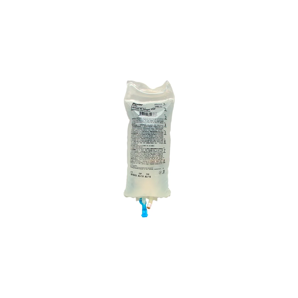 Lactato de Ringer Baxter ARB2324 bolsa 1000 ml para reposicion de fluidos hospitalaria