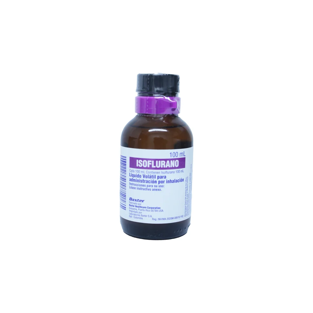 Isoflurano anestésico halogenado volátil de 100 ml en caja por 6 unidades de Baxter