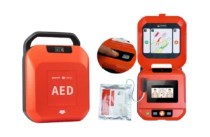 Desfibrilador externo automático HeartSave Y YA con guía visual y voz para emergencias cardíacas