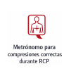 DEA con metrónomo para compresiones correctas durante la reanimación cardiopulmonar RCP