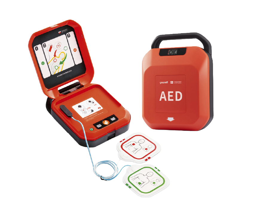 Desfibrilador externo automático HeartSave Y YA para emergencias cardíacas