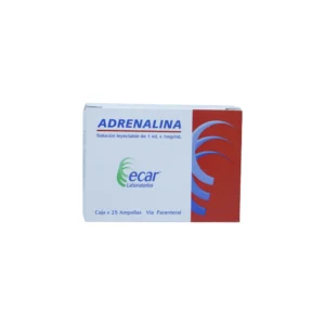 Adrenalina 1 mg/1 ml Solución Inyectable - ECAR