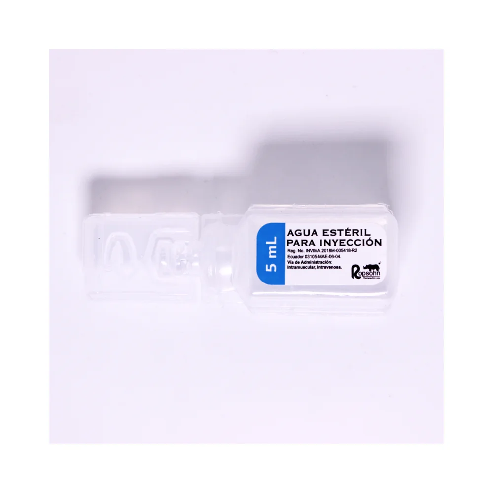 Agua Estéril para Inyección Ampolla 5 ml - Ropsohn