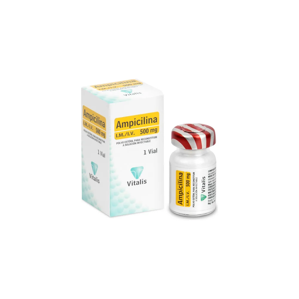Ampicilina Inyectable 500 mg - Vitalis