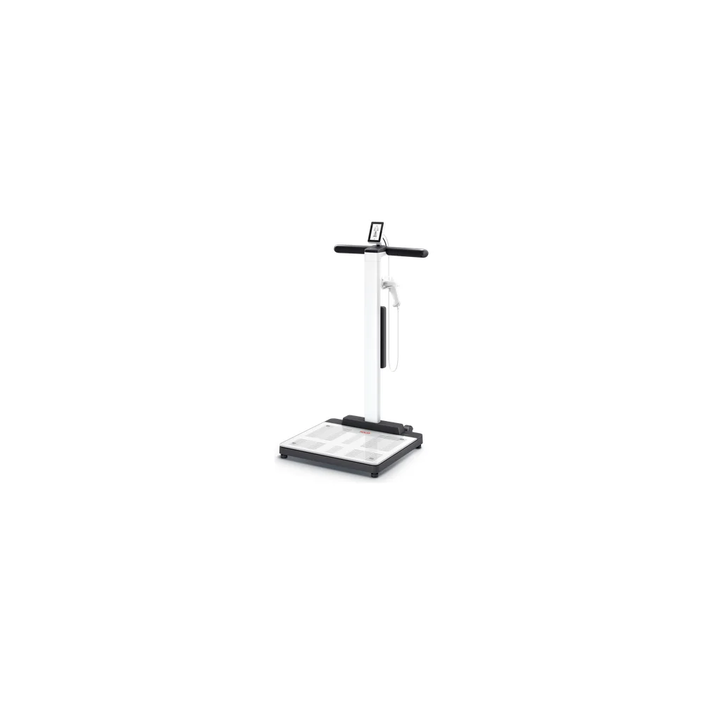 Analizador médico de composición corporal seca mBCA Alpha con plataforma de vidrio y electrodos de mano