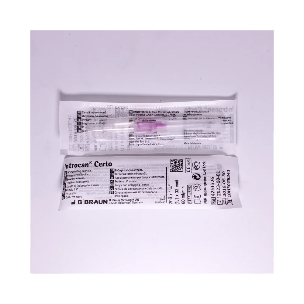Catéter intravenoso B. Braun Introcan Certo 4251326 calibre G-20 con conector luer-lock