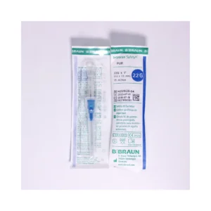 Catéter intravenoso periférico B. Braun Introcan Safety 4251628 calibre 22 G con aletas de fijación
