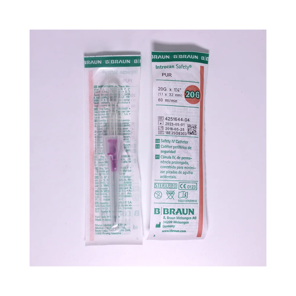 Catéter intravenoso B. Braun Introcan Safety 20 G de 32 mm con protector de aguja