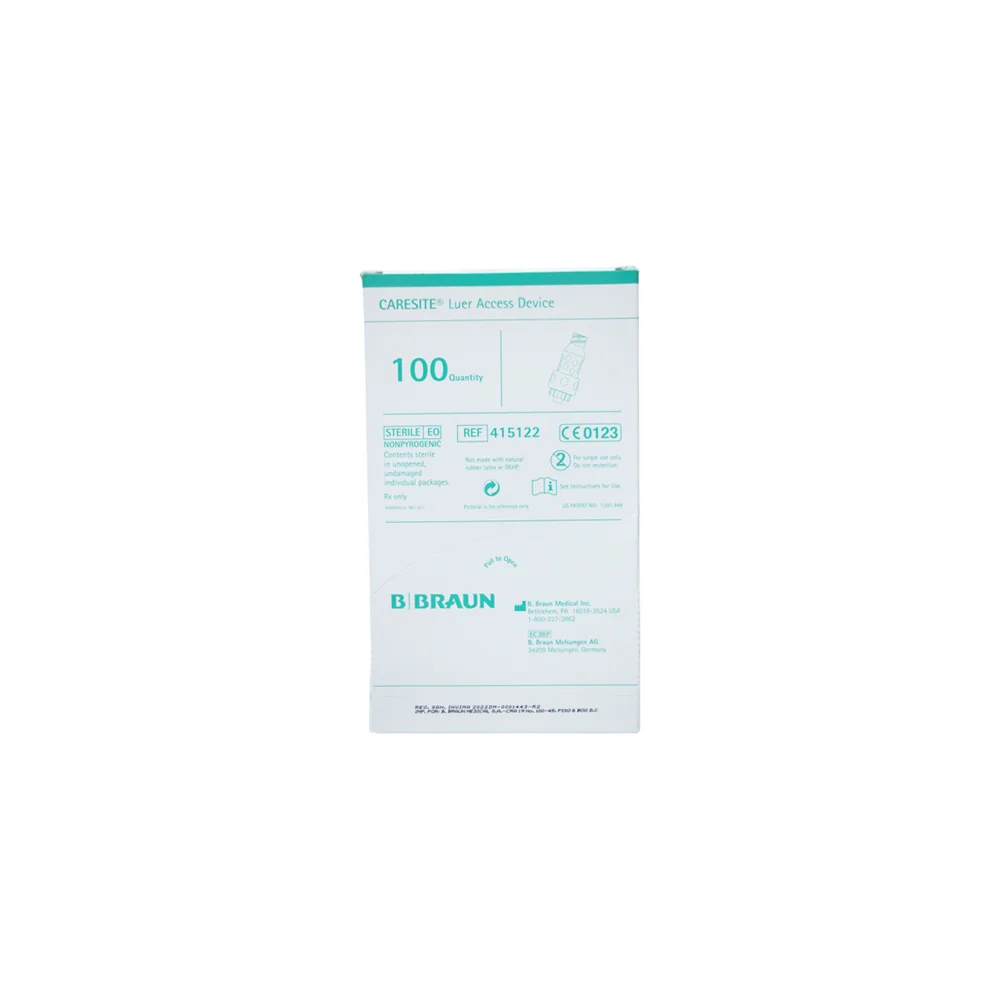 Conector libre de agujas B. Braun Caresite 415122 con acceso Luer valvulado