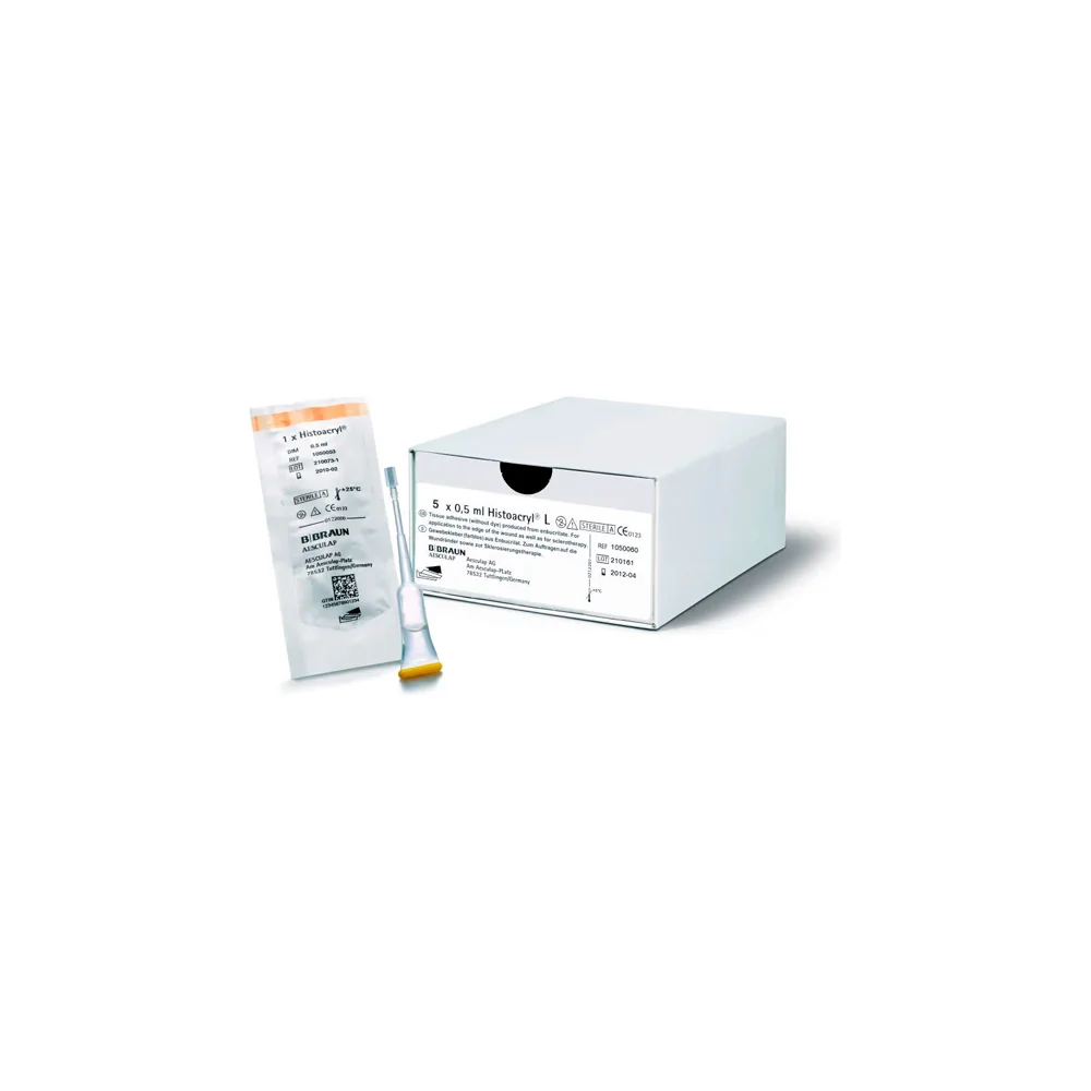Ampolla de adhesivo tisular Histoacryl Blue B. Braun 1050052 de 0,5 ml estéril