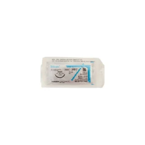 Sutura de seda trenzada negra Silkam B. Braun no absorbible con aguja montada
