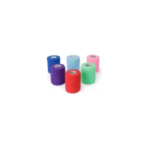 Rollo de venda cohesiva Co-Plus LF de BSN de 7,5 cm x 2 m sobre fondo blanco