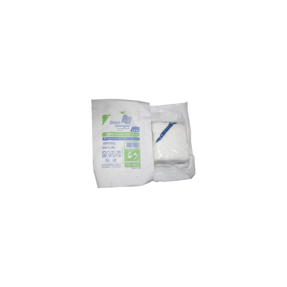 Compresa de Gasa 45 x 45 cm Sherleg Estéril x 5 - Sherleg