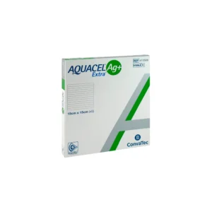 Apósito Aquacel Extra Ag+ de Convatec, almohadilla Hydrofiber con plata iónica y fibra de refuerzo