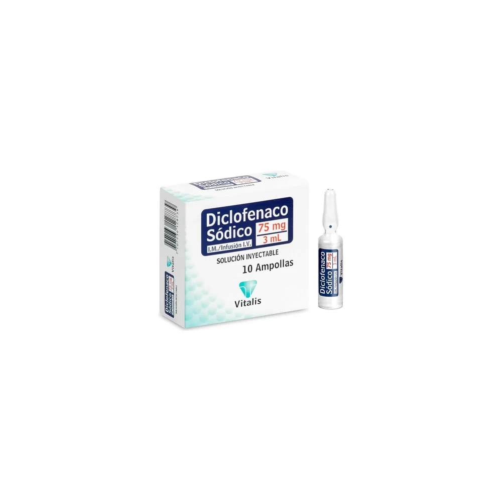 Diclofenaco Sódico 75 mg Inyectable - Vitalis